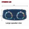 100W high power bluetooth speaker portable RGB colorful light waterproof wireless subwoofer360stereo surround TWS Caixa de som