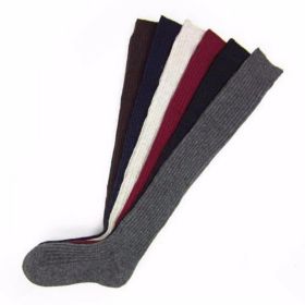 3 Pairs Women's Stockings Gaiters Striped Long Socks Thigh 2022 Winter High Stockings Warm Over Knee Socks Soft Wool Stocking (Color: Random)