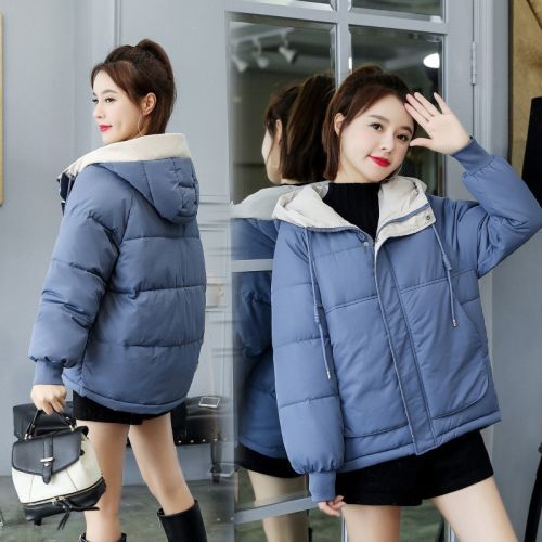 New Cotton-padded Jacket Women's Winter Short Loose Down Padded Jacket Ladies Padded Jacket Loose Hooded Jacket