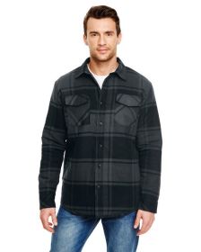 Burnside B8610 Adult Quilted Flannel Jacket (Color: Black)
