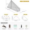 Hot Tent with Stove,4 Season,4-6 Person Tipi Tent, Family Tent for Camping Backpacking Hunting Fishing Waterproof WindProof Tent